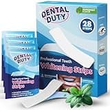 Dental Duty Teeth Whitening Strips – 28pcs Vegan White Strips for Teeth Whitening – Enamel-Safe Teeth Whitener – Removes Coffee & Tea Stains – Non-Toxic, Sensitivity-Free Teeth Whitening Kit.