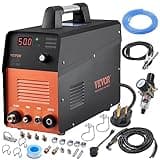 VEVOR Plasma Cutter, 50Amp, Non-Touch Pilot Arc Air Cutting Machine with Torch, 110V/220V Dual Voltage AC IGBT Inverter Metal Cutting Equipment for 1/2 in Clean Cut Aluminum and Stainless Steel