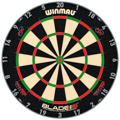 WINMAU Darts Blade 6 Triple Core Carbon Professional PDC Dartboard with Official Tournament Specifications | Endorsed by The PDC