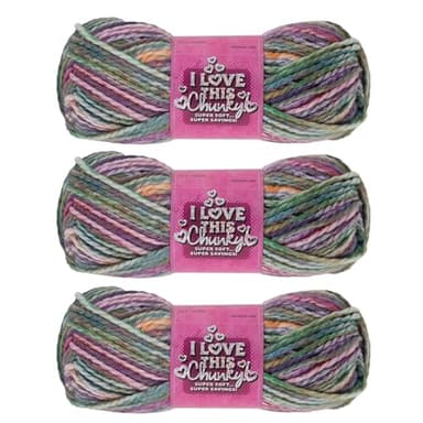 I Love This Chunky Bulky Yarn for Crocheting & Knitting – Soft Yarn Skein – 109 Yards – 100% Acrylic – Set of 3