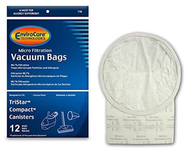 EnviroCare Replacement Micro Filtration Vacuum Cleaner Dust Bags made to fit TriStar Canisters 12 pack