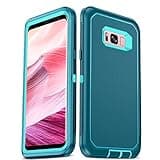 LeYi for Samsung Galaxy S8 Plus Case, Upgrade 3-in-1 Full Body Shockproof Rubber Outer Cover Heavy Duty Tough Rugged Dustproof Defender Protection Case for Samsung Galaxy S8 Plus, Teal