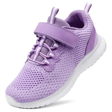 RUNSIDE Kids Shoes, Boys Girls Sneakers Lightweight Athletic Walking/Running Tennis Shoes, Size 12 Little Kid, Purple