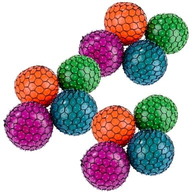 Rhode Island Novelty 3 Inch Neon Mesh Squeeze Ball, One per Order