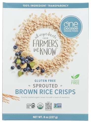 One Degree Cereal Rice Crisp Brn Or, 8 oz