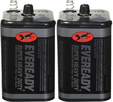EVEREADY 6V Battery, Super Heavy Duty 6 Volt Battery, 2 Count