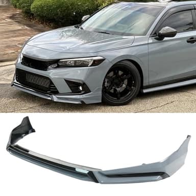 sosega Front Lip 4 Piece Compatible with Honda Civic Sedan Hatch 2022-2024 Yofer V3 Style Winglet Front Bumper Lip Splitter (Sonic Gray)