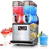 Commercial Slushie Machine, 8Gal / 30L Margarita Machine, 2-Flavor Commercial Slushy Machine, 25-Minute-to-Go Frozen Drink Machine, Smoothie Maker Stainless Steel, 5-Y on High-End Compressor, 110V