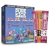 Pure Kick x Warcraft Rumble Limited Edition Energy & Hydration Singles To Go Drink Mix - Variety Pack - Black Cherry Pomegranate, Orange Passion Fruit, Strawberry Watermelon, Concord Grape – 30 Total Packets