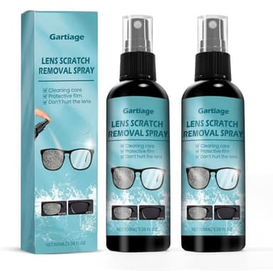 Gartiage Eyeglass Scratch Remover for Lenses, Eyeglass Cleaner Spray, Glasses Lens Scratch Remover for Eyeglasses, Sunglasses Cleaning Kit (2)
