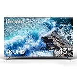HORION 43 inch Smart TV, 4K UHD LED TV with WebOS 22, Ultra Slim Television with Mega Contrast, HDR10, Dolby Audio - Streaming Live, Bluetooth, Hdmi, WiFi ((P6D Series, 2025)