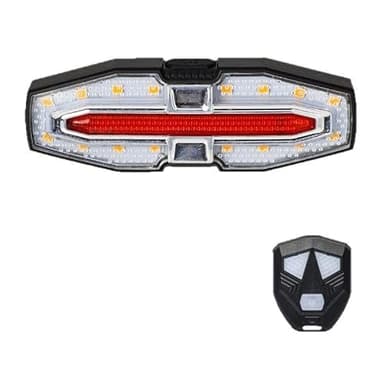 Laibgvhdt Electric for Lighting，Bicycle Remote Control Warning Taillights with Horn Sound, Left and Right Turn Signals, Type-c Charging Taillights, Night Riding Lights (Black)