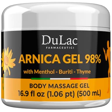 Dulac Arnica Body Massage Gel – Water-Based Cosmetic Massage Gel with Arnica Montana, Fast-Absorbing Lightweight Texture, Non-Greasy Feel, Dermatologically Tested, 16.9 fl oz