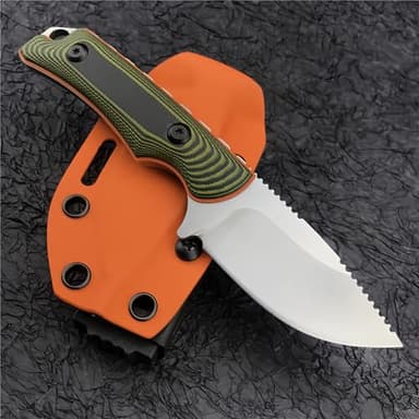 Generies Brands Outdoor Hunt Hidden Canyon Hunter EDC Fixed Blade Knife 2.79" 8Cr13Mov Drop Point, G10 Handles, Kydex Sheath,Gift For Men (G10 Handle)