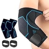 CYCLXY Elbow Compression Sleeve(1 Pair), Braces for Tendonitis and Tennis Elbow，Arm Supports golfer elbow support，tennis elbow relief for women & men, for weightlifting