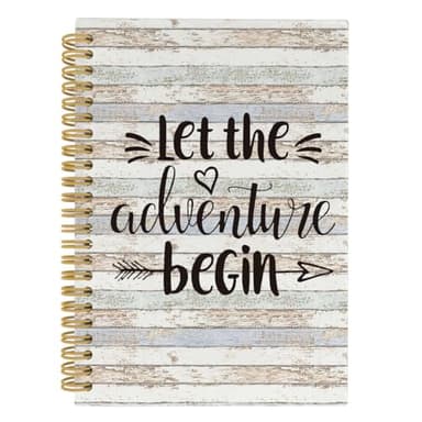 ANIANG Let The Adventure Begin Spiral Notebook, Travel Journal, Camping Journal and RV Travel Log Book 5.5"x8.3" 164pages Lined Notebooks College Ruled, Camp Notebook for Travelers Office School