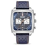 MEGIR Men's Rectangle Business Work Analogue Quartz Chronograph Luminous Sport Wrist Watch with Leather Strap 2182 Blue