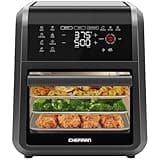 Chefman 12-Quart 6-in-1 Air Fryer Oven with Digital Timer, Touchscreen, and 12 Presets - Family Size Countertop Convection Oven, Dishwasher-Safe Parts