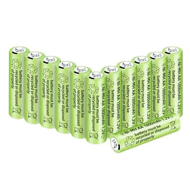 Fytoo 12PCS 1.2V 1800mAh Ni-MH AA Batteries for Wireless Microphone, Electric Toys,Remote Control Mouse, Calculator, Shaver, Keyboard, Household Appliances, Solar Light Rechargeable Batteries
