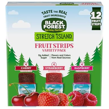 Black Forest Stretch Island Fruit Strips Variety Pack, 12 Count