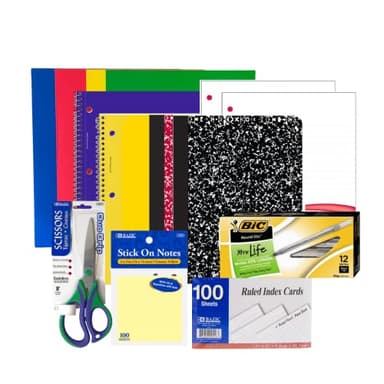 Back to School Supply Bundle High School and College Students - School Supply Kit - 25 Pieces
