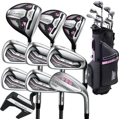 PGF Labs Lady Diamond BD-77 Complete Golf Club Package Set [14-Pieces][Flex: Regular] [Hand: Right] [Length: Standard]