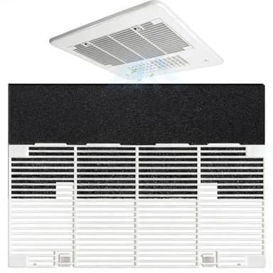 Dianrui RV A/C Vent Cover for Dometic AC Cover Replacement, 14.1" x 7.7" Duo-Therm RV Air Conditioner Grille Replacement with RV A/C Filter, RV Air Conditioners Parts for Dometic 3104928.019
