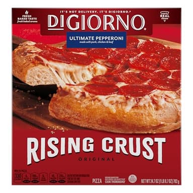Digiorno Frozen Pizza, Rising Crust, Ultimate Pepperoni Pizza, Family Dinner