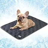 PetAmi Waterproof Cooling Mat for Dog, Premium Pet Cooling Blanket for Bed Crate, Anti Slip Indoor Dog Cool Pad for Sleeping, Q-MAX Small Medium Sofa Couch Cover Mat for Cat, Grey, 29x40