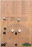 Baseball Dice Board Game Wood, Wooden Baseball Board Game with Dice Marbles for Kids Adults, Fun Double Battle Table Game