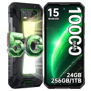 OUKITEL WP58 Pro Rugged Phone 5G with Dual Lights 10000mAh 256GB Smartphone