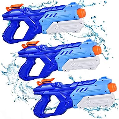 Quanquer 3 Pack Water Guns for Kids Adults - 600CC Squirt Water Toy Gun Super Blaster Soaker Long Range High Capacity Swimming Pool Beach Outdoor Fighting Toy for Boys Girls (Blue)