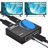 OREI HDMI Splitter 1 in 2 Out - For TV Mirror Only - Not for Multi Monitors, No HDCP bypass, USB Powered, No Adapter Included,1080P@60Hz & 4K@30Hz Resolutions – HDMI Splitter (HD-102)