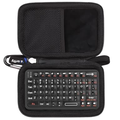 Case for Rii 518 BT Mini Bluetooth Keyboard Portable Wireless Keyboard with Backlit - Hard Protective Travel Carrying Storage Bag (Black)