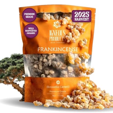 Frankincense Organic Incense By Igneous Products (113.4 Grams) | Premium Somali Incense| Monastery Incense Catholic | Organic Frankincense Gum | لبان