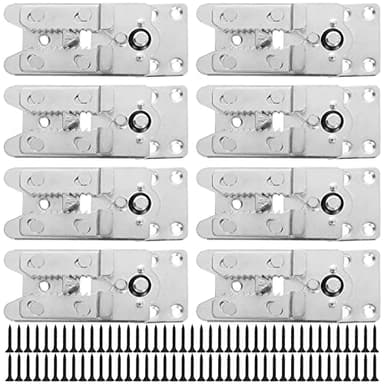 ZIQI 8PCS Sectional Couch Connectors, Galvanized Iron Sofa Connectors with 72pcs Screws (5.5inch 2.2inch)