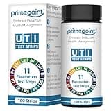 100 PCS 11 Parameters UTI Test Strips by Prime Point – Quick and Easy to use Urine Test Strips at Home UTI Test, Leukocytes, Nitrite, PH, etc | Urinalysis Test Strips
