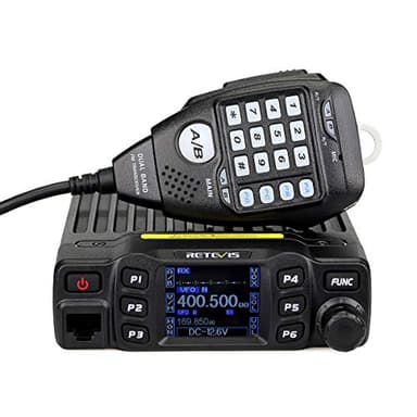 Retevis RT95 Mobile Ham Radio, Dual Band Mobile Radio, Chirp, Dual Speaker, Rotatable LCD Display, 2m 70cm Ham Radio Base Station, Mobile Transceiver with Cable
