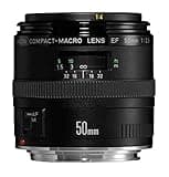 Canon EF 50mm f/2.5 Compact Macro Lens for SLR DSLR Cameras (Renewed)