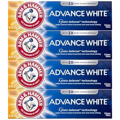 Arm and Hammer Advance Whitening Toothpaste .9 Oz Travel Size 4 Pk.