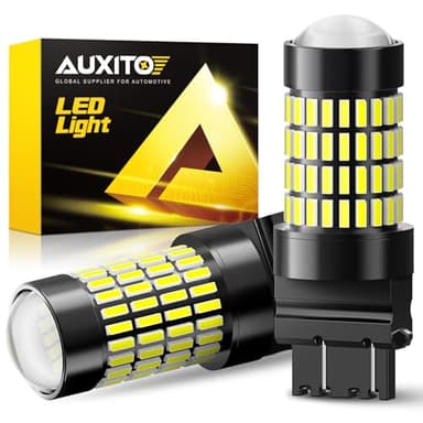 AUXITO 3157 LED Bulbs Reverse Lights, Super Bright 3056 3156 3057 4157 LED Bulbs with Projector for Reverse Back Up Lights Tail Brake Signal Parking Lights, 6000K White
