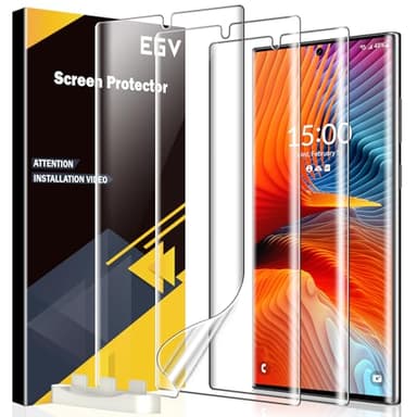 EGV 3 Pack for Samsung Galaxy S22 Ultra Screen Protector, Touch Sensitive, Anti-Scratch 3D Curved Upgrade Flexible TPU Screen Protector for Galaxy S22 Ultra, Bubble Free