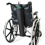 NYOrtho Oxygen Tank Holder for Wheelchair - D & E Cylinder Transport Bag Adjustable Straps Easy to Clean, Heavy Duty, Waterproof Standard Wheelchair Size
