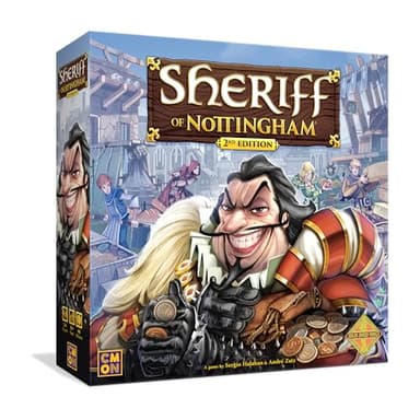 CMON Sheriff of Nottingham Board Game (2nd Edition) - Medieval Bluffing & Card Drafting Strategy Game for Kids & Adults, Ages 14+, 3-6 Players, 60 Minute Playtime
