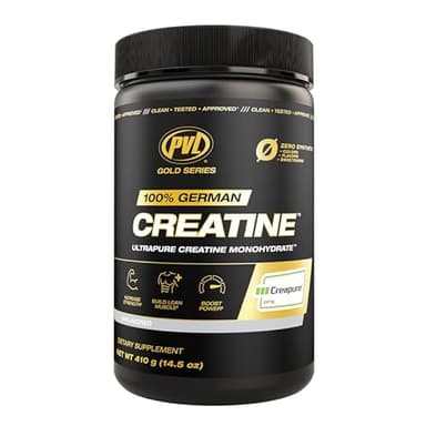 PVL Creapure Creatine – 100% Pure German Creatine Monohydrate Powder-Pharmaceutical Grade Muscle Building Supplement for Strength Training, Pre Workout & Post Workout Protein Support–410g 82 Servings