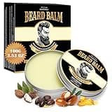 Beard Balm for Men, 100% Natural Beard Balm with Shea Butter, Argan Oil, Jojoba Oil, Vitamin E - 3.53OZ Beard Softener Beard Moisturizer Beard Wax Beard Conditioner for Men