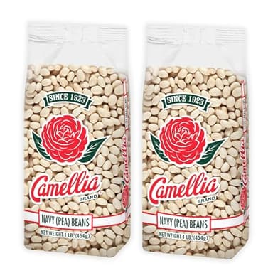 Camellia Brand Dried Navy (Pea) Beans – Premium White Beans for Southern-Style Baked Beans, Soups, Stews, and Healthy Vegetarian Meals – Non-GMO, Gluten-Free (2 Pack, Navy)