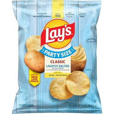 Lay's Lightly Party Size, 12.5 Oz