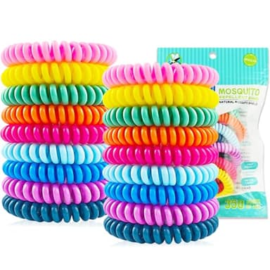 18 Pack Mosquito Repellent Bracelets with 60 Pack Mosquito Patches, DEET-Free Insect & Bug Repellent Wrist Bands for Kids & Adults Outdoor Camping Fishing Traveling