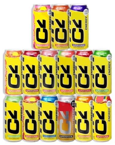C-4 Energy Drink Variety Pack, Carbonated Sugar Free Pre Workout Performance Drink, 12 Oz Pack of 10